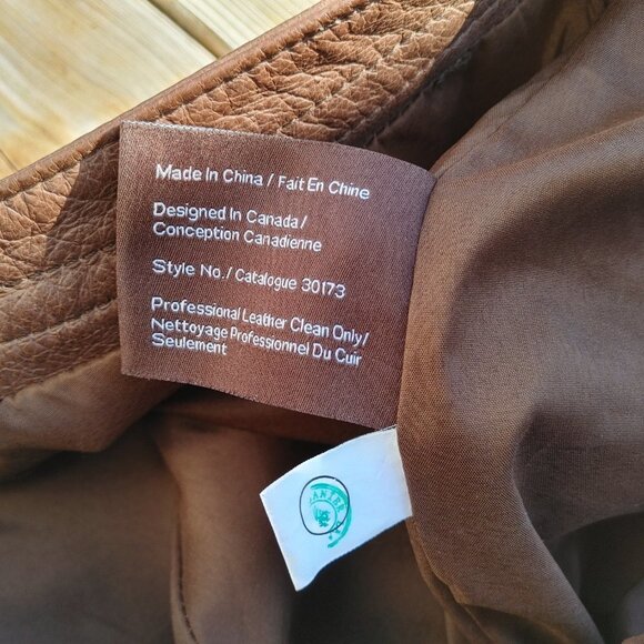 DANIER Brown Leather Pants Women's Size 4 Chocolate Brown - Picture 11 of 12